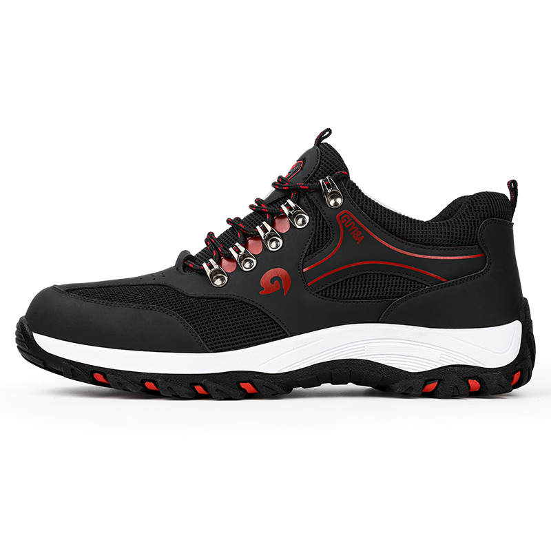 Microfiber Leather and mesh cloth rubber outsole summer safety shoes