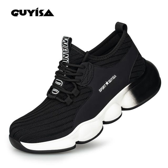 GUYISA professional lightweight work shoe Steel Toe Shoes Slip