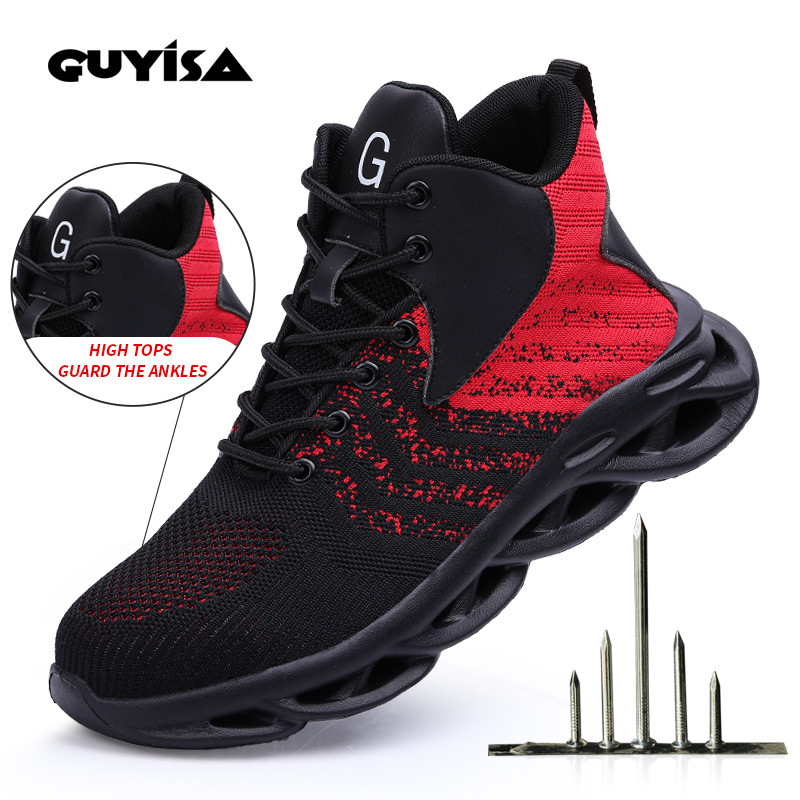 GUYISA China Steel Toe Indestructible Sneakers Men Working Safety Boots