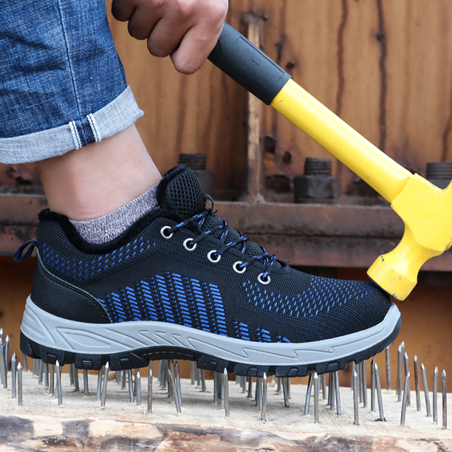 GUYISA men's winter warm steel toe anti smash anti piercing site wear-resistant safety shoes manufacturer wholesale