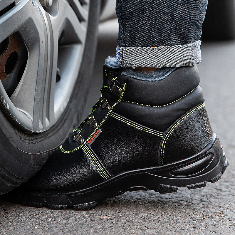 hot selling warm winter comfortable working safety shoes for men