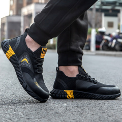 Breathable lightweight prevent puncture soft work safety shoes men anti-smash steel toe safety shoes