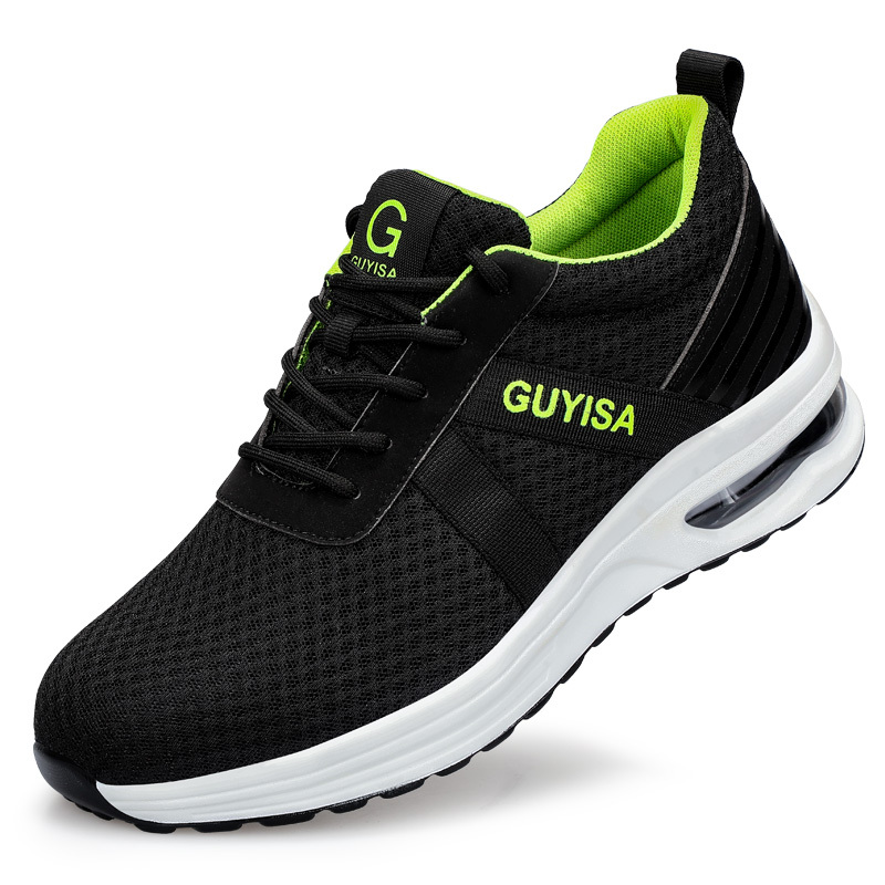 GUYISA lightweight breathable men safety shoes with steel toe
