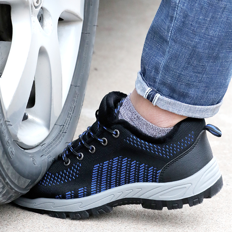 Men Women Winter Warm Steel Toe Anti Smash Anti Piercing Wear-Resistant Safety Shoes