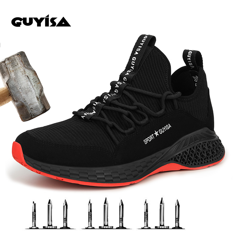 GUYISA High Quality Steel Toe Work Indestructible Woodland Men Safety Shoes Work Shoes