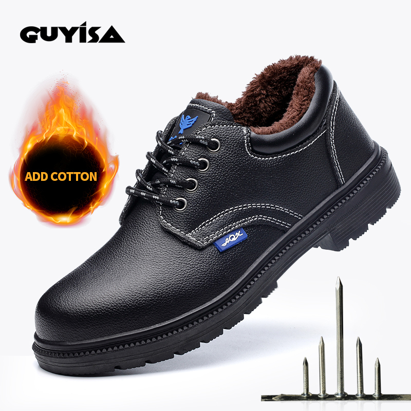 Factory Genuine Winter Leather Work Shoes Safety Shoes With Steel Toe