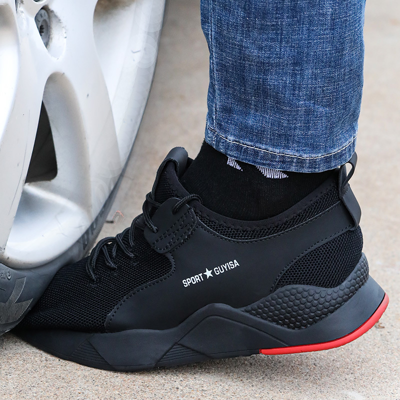 GUYISA Winter Lightweight Breathable construction men cotton safety shoes price Cheap