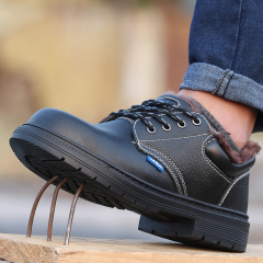 Factory Genuine Winter Leather Work Shoes Safety Shoes With Steel Toe