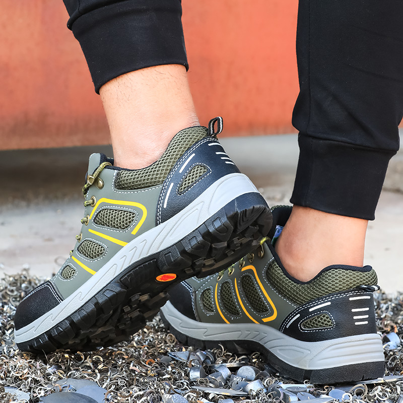 Anti-Skidding Indestructible Safety Work Shoes with Steel Toe and Steel Plate Midsole
