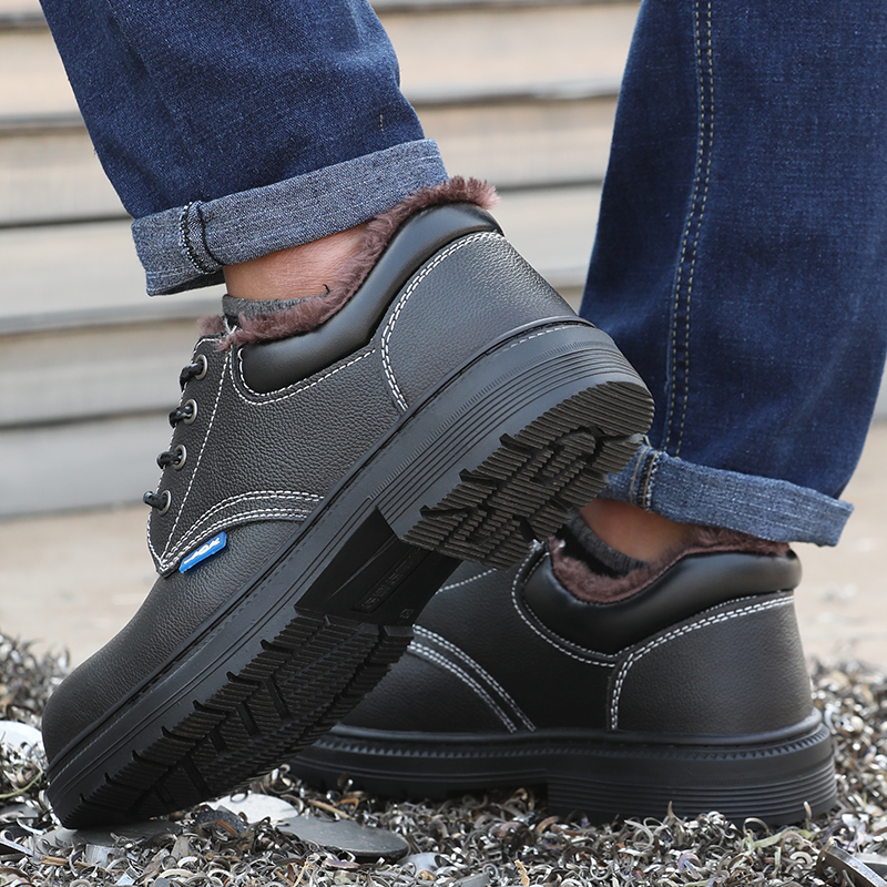Factory Genuine Winter Leather Work Shoes Safety Shoes With Steel Toe