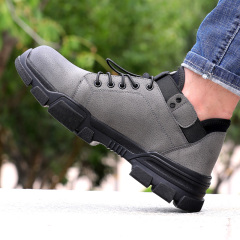 GUYISA good quality rubber bottom leisure Leather safety shoes for men