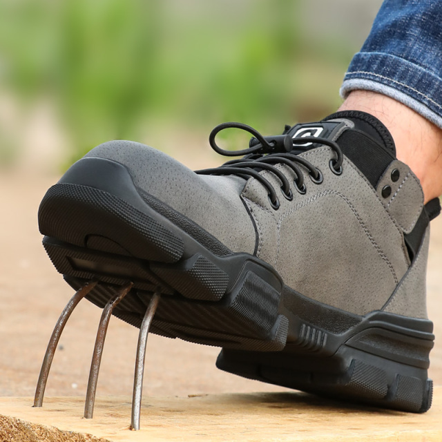 GUYISA good quality rubber bottom leisure Leather safety shoes for men