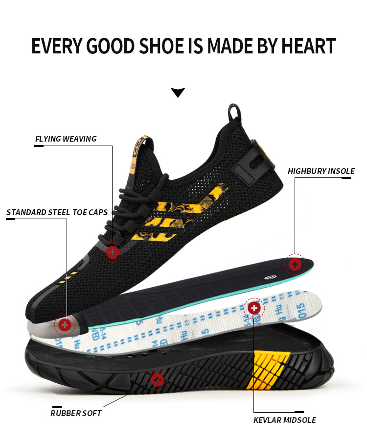 Hot Selling Breathable Summer Comfortable Men Women Steel Toe