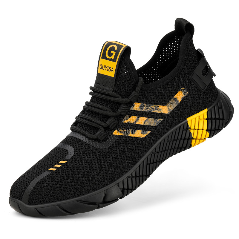 GUYISA brand hot selling breathable summer comfortable men steel toe safety shoes