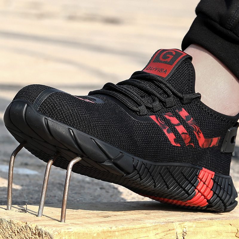 High Quality Soft Breathable Steel Cap Safety Shoes Casual Work Sneakers for Men Women