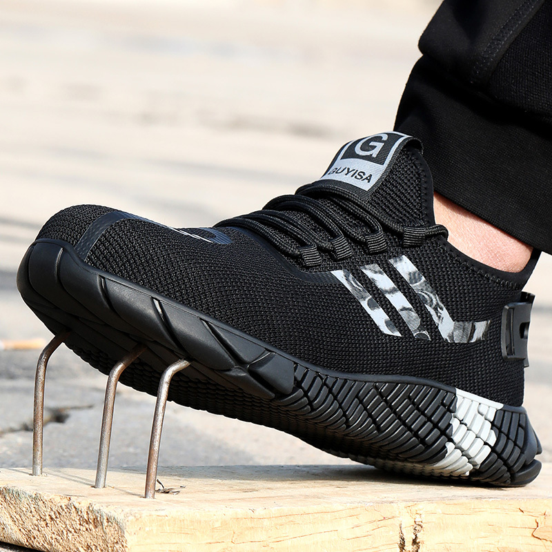GUYISA hot selling working sports gray safety shoes with steel toe construction workers