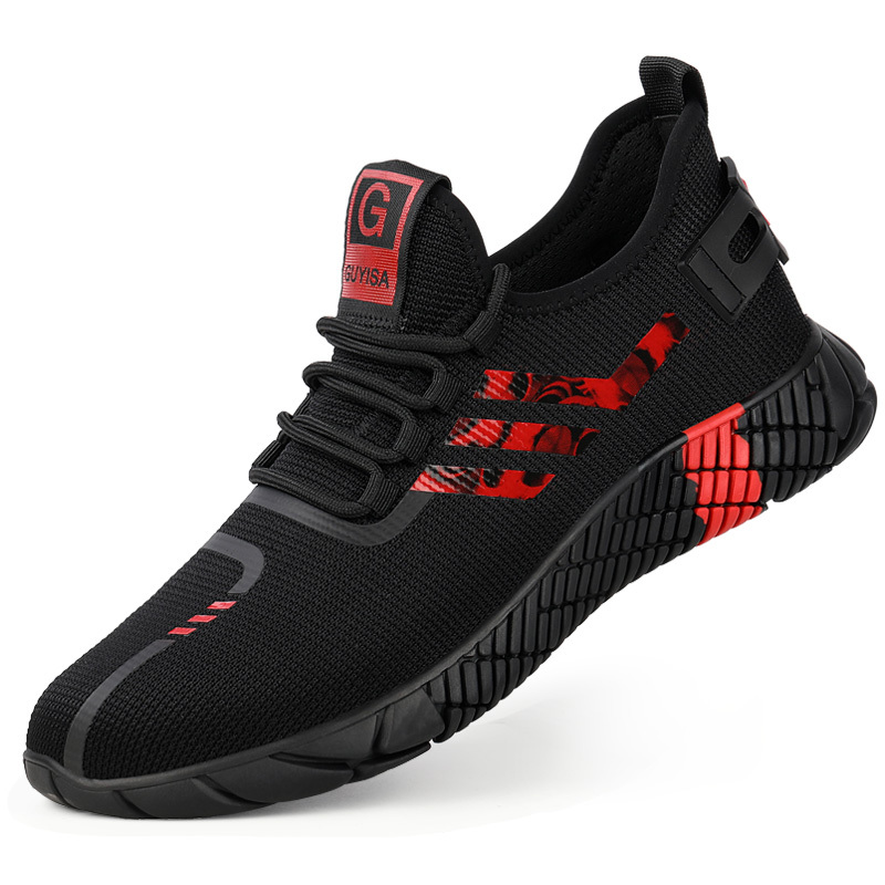 GUYISA brand high quality soft breathable steel toe cap safety shoes sneakers for men