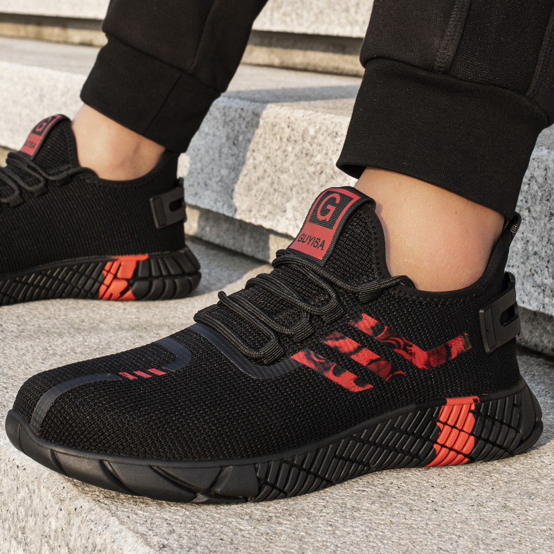 High Quality Soft Breathable Steel Cap Safety Shoes Casual Work Sneakers for Men Women