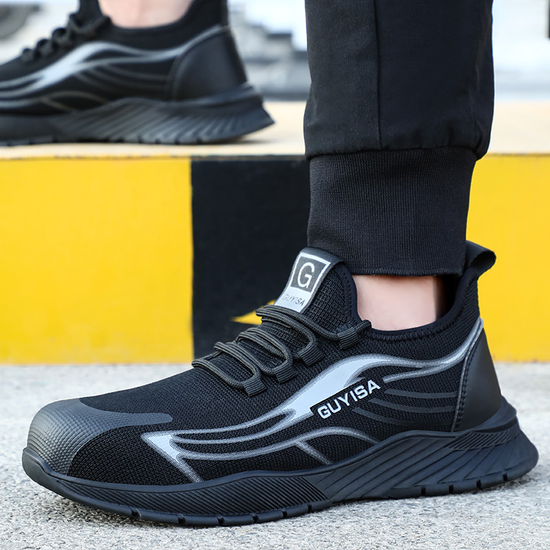 Multiple Color Lightweight Breathable Sport Work Shoes Men's Casual Safety Shoes