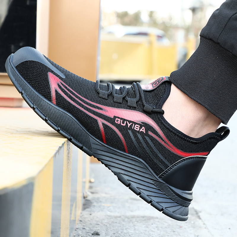 Multiple Color Lightweight Breathable Sport Work Shoes Men's Casual Safety Shoes