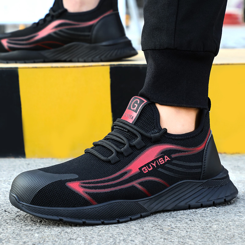 Multiple Color Lightweight Breathable Sport Work Shoes Men's Casual Safety Shoes