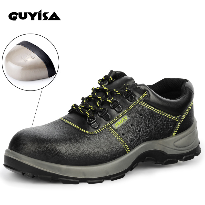 cheap price industrial leather summer work safety shoes for men