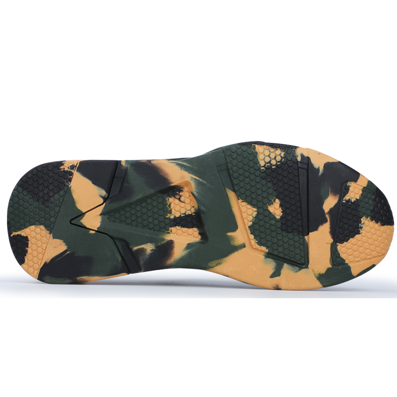 Cmouflage Color Anti Smash Steel Cap Non Slip Rubber Sole Safety Work Shoes