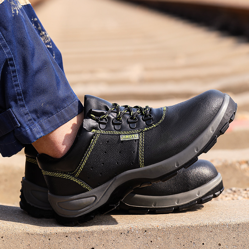 cheap price industrial leather summer work safety shoes for men