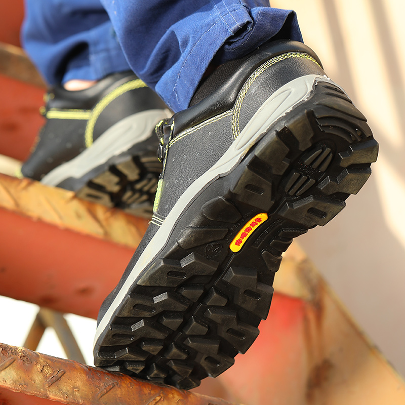 On Sale Non Slip Industrial Cowhide Leather Work Safety Shoes Anti-Smash Steel Toe