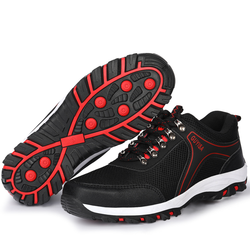 Wear Resistant Breathable Mens Womens Industrial Steel Toe Safety Work Shoes
