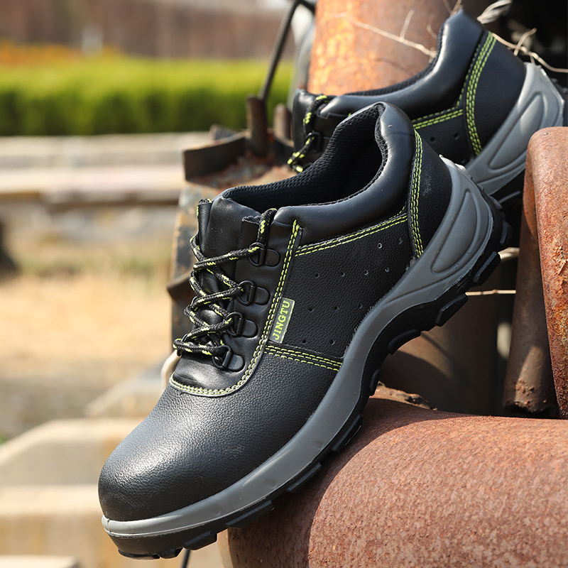 cheap price industrial leather summer work safety shoes for men