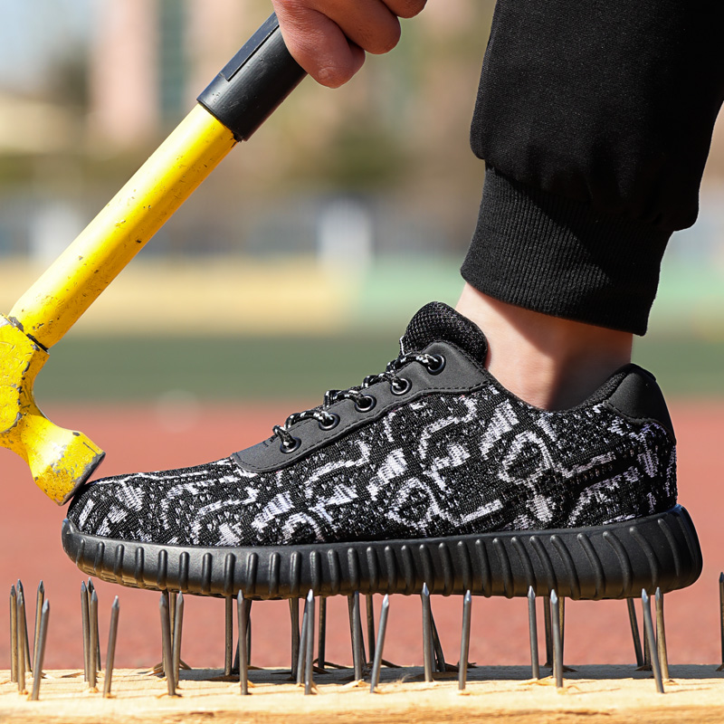 GUYISA Factory Promotion breathable lightweight slip-free rubber sole safety shoes