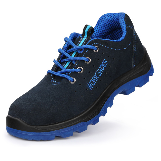 Polyurethane solid bottom work safety shoes