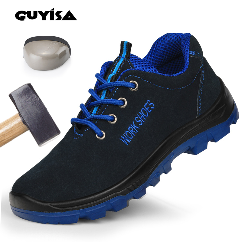Polyurethane solid bottom work safety shoes