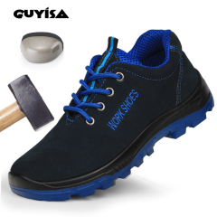 Polyurethane solid bottom work safety shoes