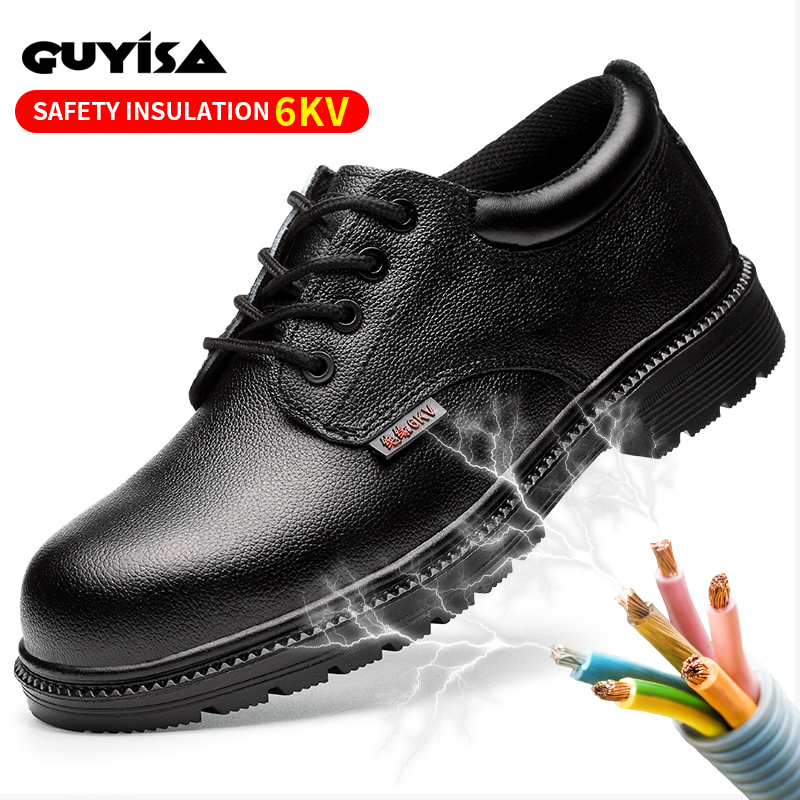 GUYISA Hot-selling high-quality insulation puncture-proof rubber-sole safety working shoes