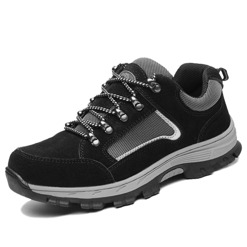 GUYISA high quality mesh winter Black Suede soft rubber sole steel toe safety work shoes anti smashing men's work shoes