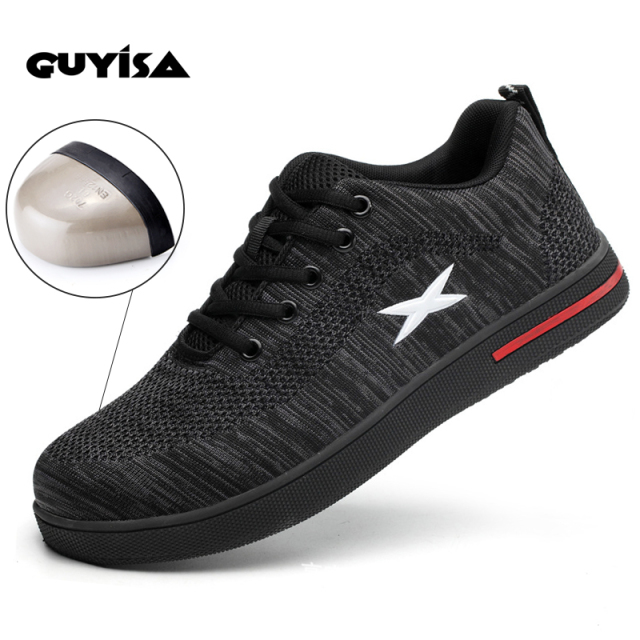 GUYISA new high-quality outdoor sports safety shoes lightweight breathable safe working steel toe shoes