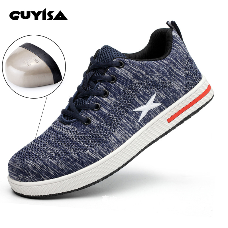 GUYISA new high-quality outdoor sports safety shoes lightweight breathable safe working steel toe shoes
