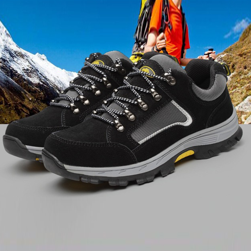 GUYISA high quality mesh winter Black Suede soft rubber sole steel toe safety work shoes anti smashing men's work shoes