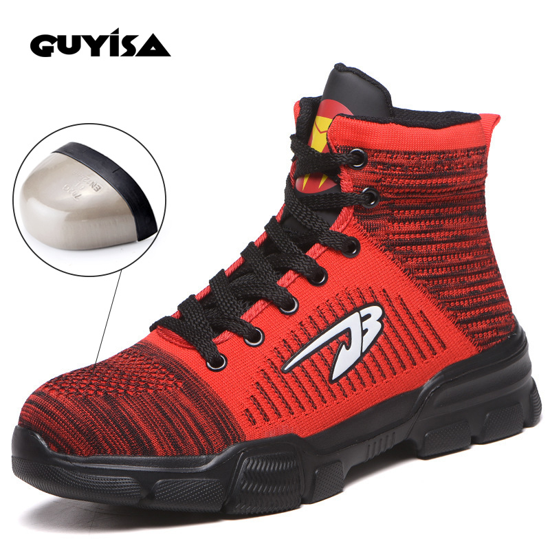 Guyisa new CE high quality outdoor sports safety shoes light and comfortable work shoes