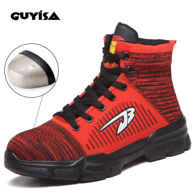 Guyisa new CE high quality outdoor sports safety shoes light and comfortable work shoes