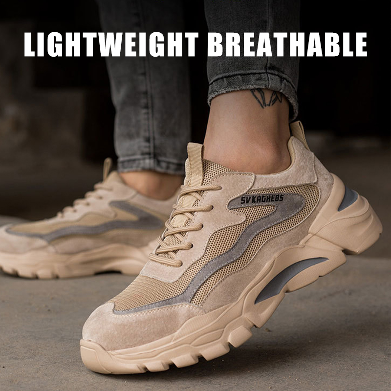 GUYISA stock CE lightweight comfortable breathable wear resistant steel toe safety work shoes labor protection shoes