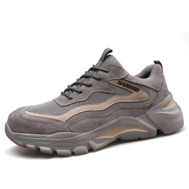 GUYISA stock CE lightweight comfortable breathable wear resistant steel toe safety work shoes labor protection shoes