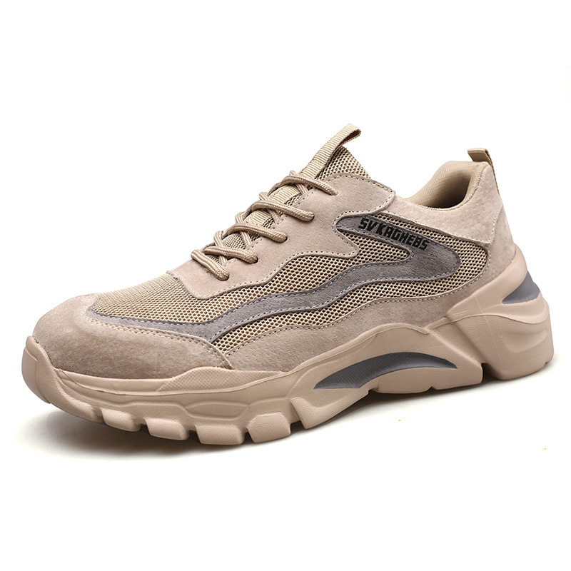 GUYISA stock CE lightweight comfortable breathable wear resistant steel toe safety work shoes labor protection shoes