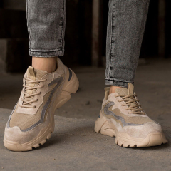 GUYISA stock CE lightweight comfortable breathable wear resistant steel toe safety work shoes labor protection shoes