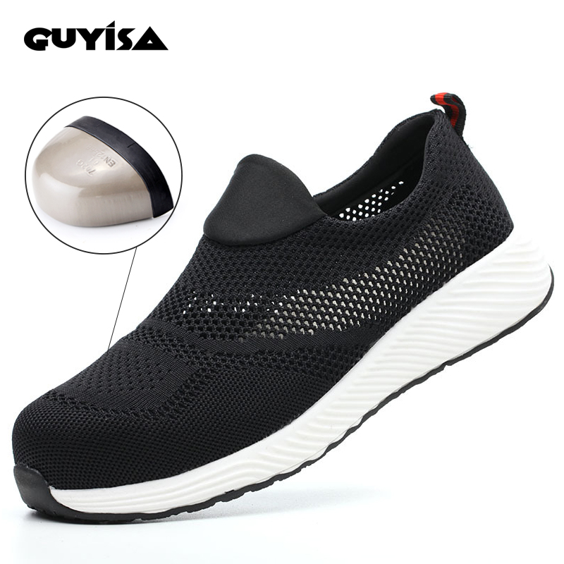 GUYISA New breathable safety shoes, waterproof and lightweight safety shoes with steel toe
