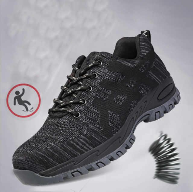 Guyisa popular outdoor sports anti smash and stab light breathable and indestructible safety work shoes