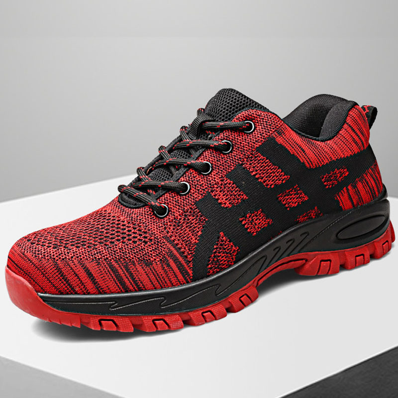 Guyisa popular outdoor sports anti smash and stab light breathable and indestructible safety work shoes