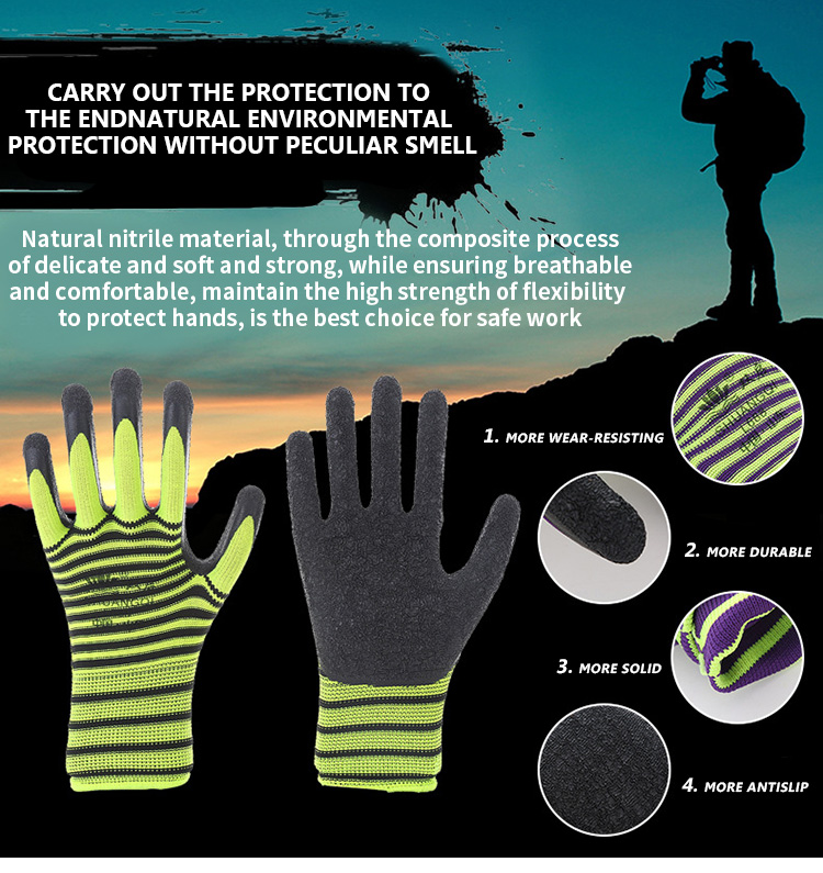 New factory price antistatic environmental protection wear resistant and breathable work gloves